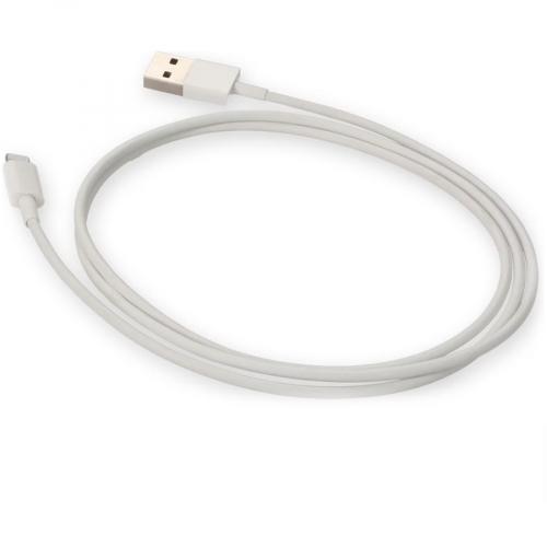 AddOn 1m USB 2.0 (A) Male To Lightning Male White Cable Alternate-Image7/500