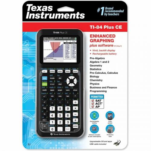 Texas Instruments TI 84 Plus CE With Python Graphing Calculator Alternate-Image7/500