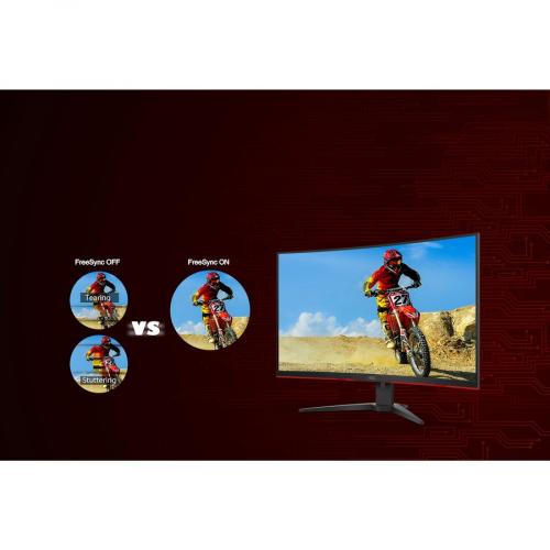 AOC C32G2E 32" Class Full HD Curved Screen Gaming LCD Monitor   16:9   Red, Black Alternate-Image7/500