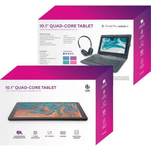 Core Innovations CTB1016GTL Tablet   10.1"   Rockchip RK3326   1 GB   16 GB Storage   Android 10 (Go Edition)   Teal Alternate-Image7/500
