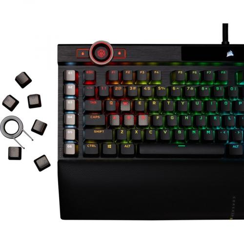 Corsair K100 RGB Mechanical Gaming Keyboard   CHERRY MX Speed   Black Alternate-Image7/500