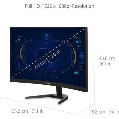 24" OMNI Curved 1080p 1ms 165Hz Gaming Monitor With FreeSync Premium Alternate-Image7/500