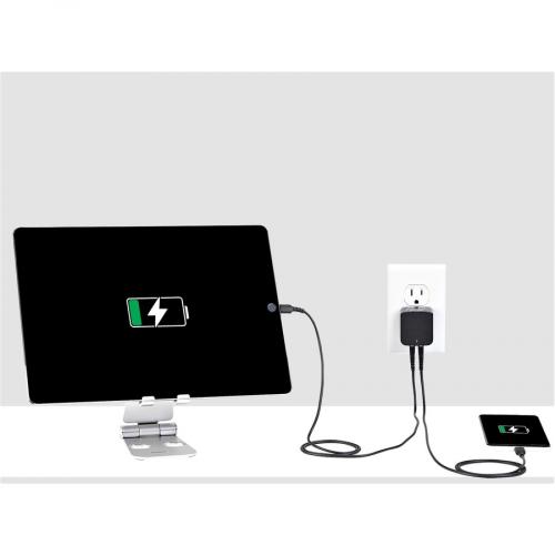 StarTech.com 2 Port USB Wall Charger, 17W Wall Charger Hub (2.4A & 1A Port), Dual USB A Power Adapter, Portable Charger For Phones/Tablets Alternate-Image7/500