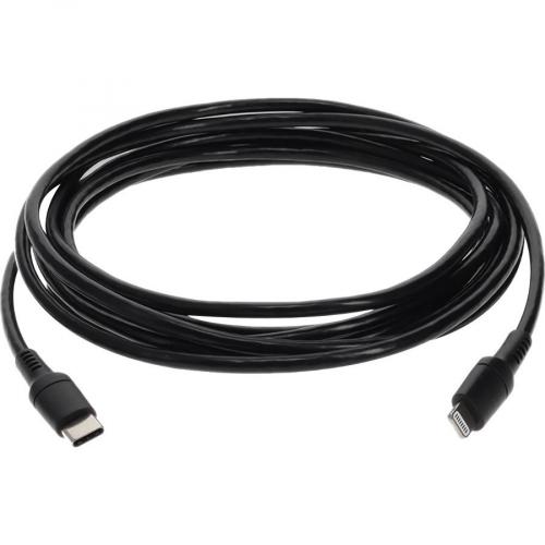 AddOn 2.0m (6.6ft) USB 3.1 Type (C) Male To Lightning Male Sync And Charge Black Cable Alternate-Image7/500