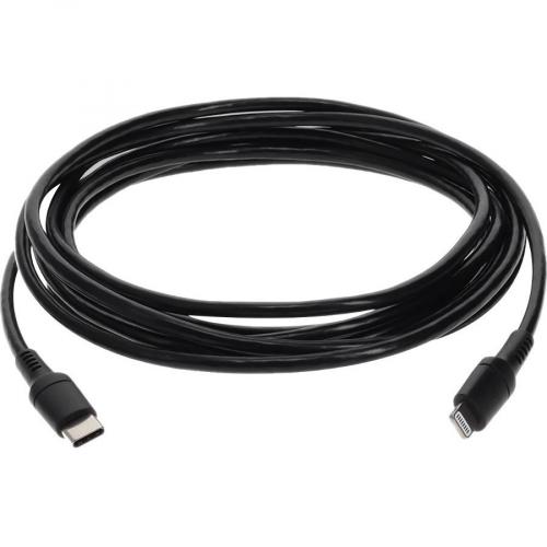 AddOn 3.0m (9.8ft) USB 3.1 Type (C) Male To Lightning Male Sync And Charge Black Cable Alternate-Image7/500