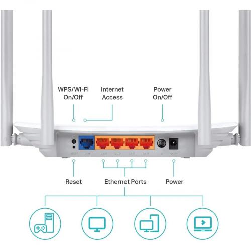 TP Link Archer A54   Dual Band Wireless Internet Router   AC1200 WiFi Router Alternate-Image7/500
