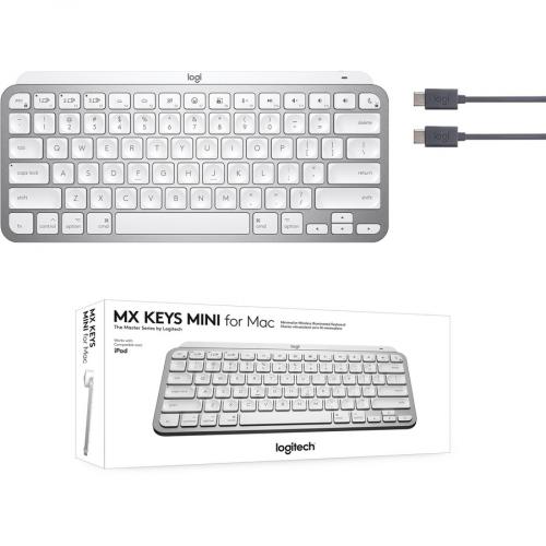 Logitech MX Keys Mini For MAC Minimalist Wireless Illuminated Keyboard Alternate-Image7/500