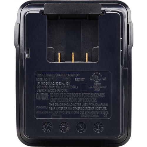 Tripp Lite By Eaton Safe IT 2 Outlet Universal Travel Charger   5 15R Outlets, 2 USB Ports, Direct Plug In With 5 Plug Options, Antimicrobial Protection Alternate-Image7/500