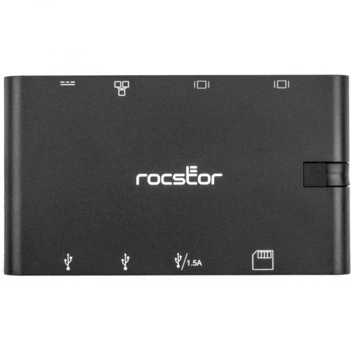 Rocstor Portable USB C Multiport Adapter, 2x USB C, USB A, HDMI, VGA, RJ45, SD Card Alternate-Image7/500