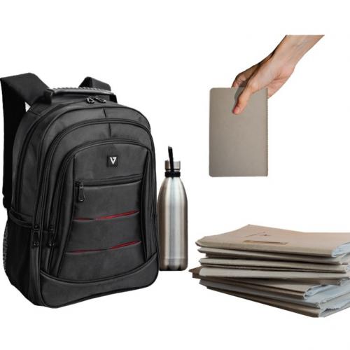 V7 Professional CBPX16 BLK Carrying Case (Backpack) For 15.6" To 16.1" Notebook   Black Alternate-Image7/500