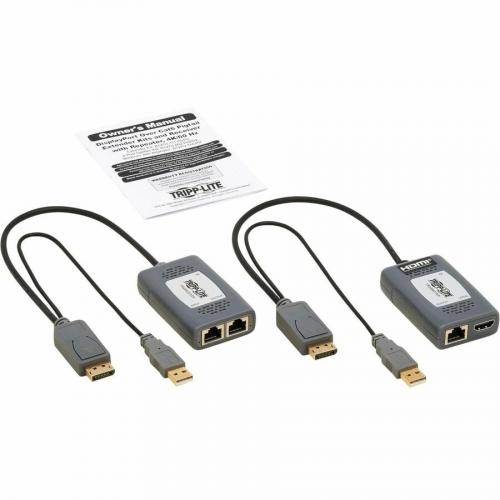 Tripp Lite By Eaton 1 Port DisplayPort Over Cat6 Extender Kit, Pigtail Transmitter/Receiver, 4K 60 Hz, HDR, 4:4:4, 230 Ft. (70.1 M), TAA Alternate-Image7/500