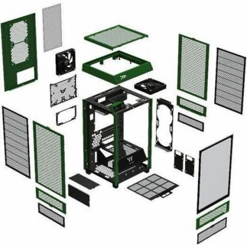 Thermaltake The Tower 200 Racing Green Mini Chassis Alternate-Image7/500