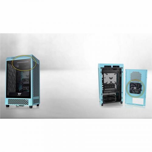 Thermaltake The Tower 200 Turquoise Mini Chassis Alternate-Image7/500