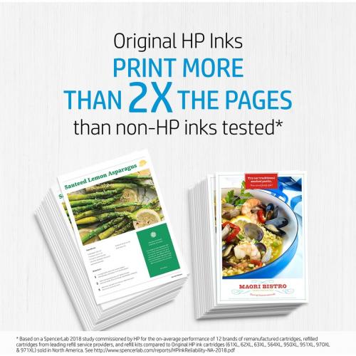 HP 60XL Black High Yield Ink Cartridge | Works With DeskJet D1660, D2500, D2600, D5560, F2400, F4200, F4400, F4580; ENVY 100, 110, 120; PhotoSmart C4600, C4700, D110a Series | CC641WN Alternate-Image8/500