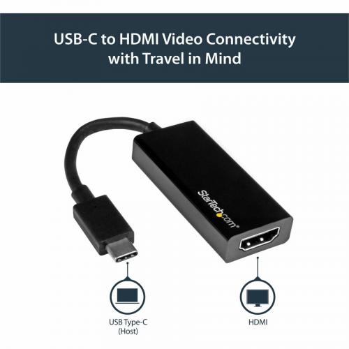 StarTech.com   USB C To HDMI Adapter   4K 30Hz   Black   USB Type C To HDMI Adapter   USB 3.1   Thunderbolt 3 Compatible Alternate-Image8/500