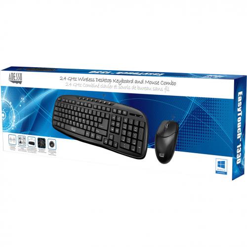 Adesso WKB 1330CB   2.4 GHz Wireless Desktop Keyboard And Mouse Combo Alternate-Image8/500