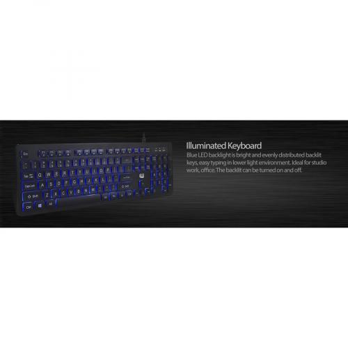 Adesso Large Print Illuminated Desktop Keyboard Alternate-Image8/500