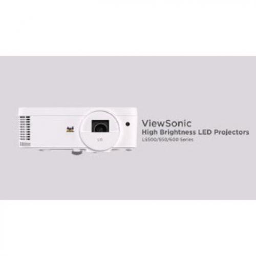 ViewSonic Bright 3500 Lumens WXGA Lamp Free LED Projector With HV Keystone And 360 Degree Flexible Installation, LAN Control, 10W Speaker, IP5X Dust Prevention For Home And Office (LS600W) Alternate-Image8/500