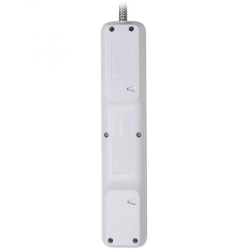 Tripp Lite By Eaton 7 Outlet Surge Protector   6 On Strip/1 In Detachable Plug, 2 USB Ports (2.4A Shared), Detachable Charger Plug, 6 Ft. Cord, 5 15P Plug, 900 Joules, White Alternate-Image8/500