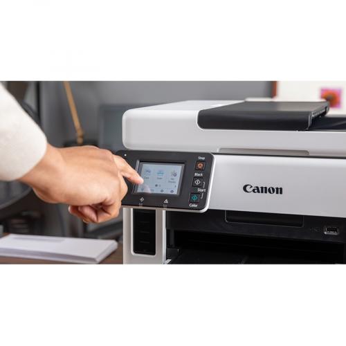 Canon MAXIFY GX GX7020 Inkjet Multifunction Printer Color Black White Copier/Fax/Scanner 1200x600 Dpi Print Automatic Duplex Print 350 Sheets Input Color Flatbed Scanner 1200 Dpi Optical Scan Color Fax Wireless LAN Canon PRINT App Alternate-Image8/500