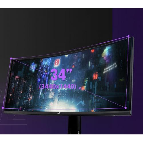 Asus ROG Strix XG349C 34" Class UW QHD Curved Screen Gaming LCD Monitor   21:9 Alternate-Image8/500