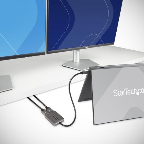 StarTech.com USB C To Dual HDMI Adapter, USB Type C Multi Monitor MST Hub, Dual 4K 60Hz HDMI Laptop Display Extender / Splitter, Windows Alternate-Image8/500