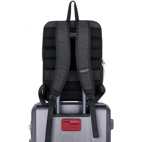 Swissdigital Design SD1006 01 Carrying Case (Backpack) For 15.6" To 16" Apple, Amazon Notebook, MacBook Pro   Black Alternate-Image8/500