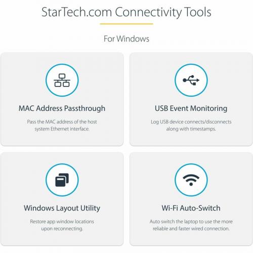 StarTech.com USB C Multiport Adapter, Dual 4K 60Hz HDMI 2.0b, 2x 10Gbps USB Hub, 100W PD Pass Through, GbE, SD, Mini Dock, Win/Mac Alternate-Image8/500