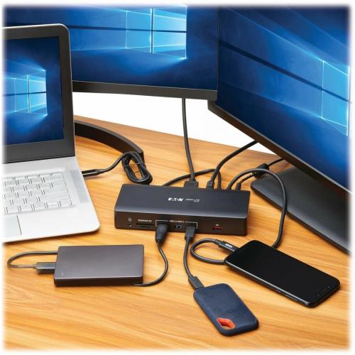 Tripp Lite By Eaton Safe IT USB C Dock, Triple Display   4K 60 Hz HDMI/DisplayPort, VGA, USB 3.2 Gen 2, USB Hub, Gigabit Ethernet, 100W PD Charging, Antibacterial Alternate-Image8/500