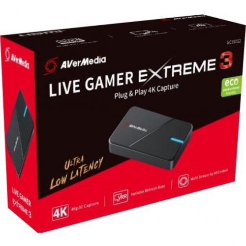 AVerMedia Live Gamer EXTREME 3 Plug and Play 4K Capture Card. TAA