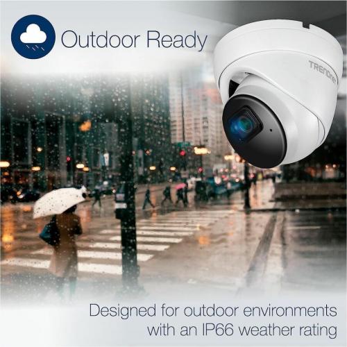 TRENDnet Indoor Outdoor 5MP H.265 PoE IR Fixed Turret Network Camera, IP66 Rated Housing, IR Night Vision Up To 30m (98 Ft.), Security Surveillance Camera, MicroSD Card Slot, White, TV IP1515PI Alternate-Image8/500