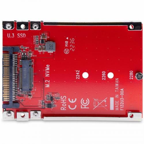StarTech.com M.2 To U.3 Adapter, For M.2 NVMe SSDs, PCIe M.2 Drive To 2.5inch U.3 (SFF TA 1001) Host Adapter/Converter, TAA Compliant Alternate-Image8/500