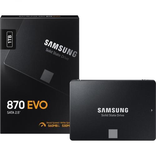 Samsung IMSourcing 870 EVO MZ 77E1T0BW 1 TB Solid State Drive   2.5" Internal   SATA (SATA/600)   Black Alternate-Image8/500
