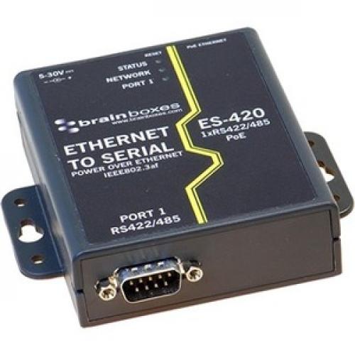 Brainboxes 1 Port RS422/485 PoE Ethernet To Serial Adapter Bottom/500