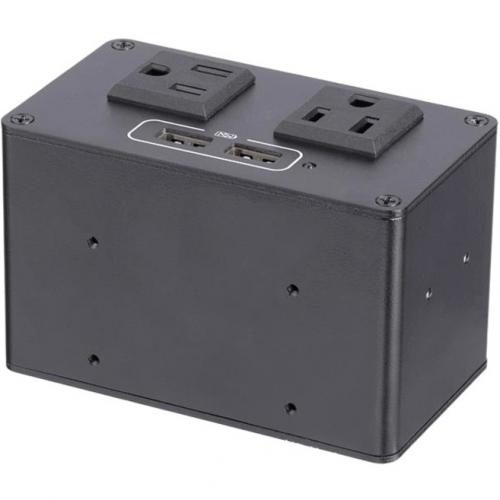 StarTech.com Power Outlet Module For Conference Table Connectivity Box   2x AC Power And 2x USB A   Power And Charging Hub Bottom/500