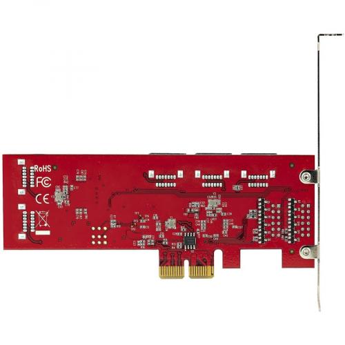 StarTech.com SATA PCIe Card, 10 Port PCIe SATA Expansion Card, 6Gbps SATA Adapter, Stacked SATA Connectors, PCI Express To SATA Converter Bottom/500