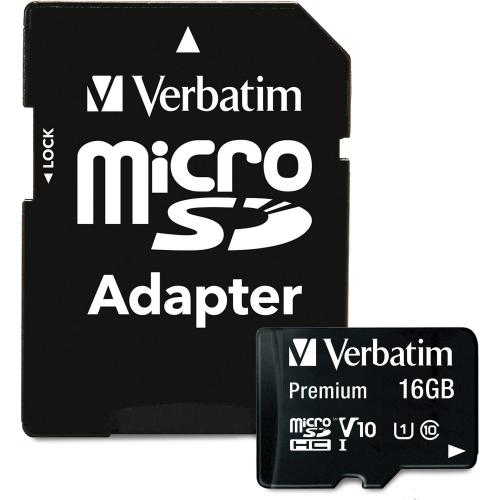 16GB Premium MicroSDHC Memory Card With Adapter, UHS I V10 U1 Class 10 Collections/500