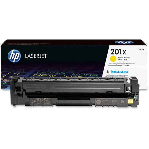 Original HP 201X Yellow High Yield Toner Cartridge | Works With HP Color LaserJet Pro M252, HP Color LaserJet Pro MFP M277 Series | CF402X Collections/500