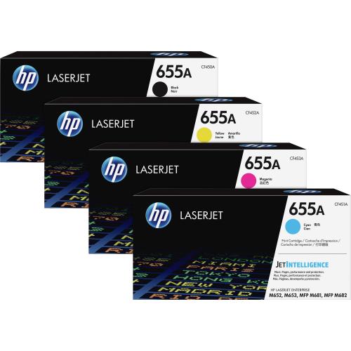 HP 655A Black Toner Cartridge | Works With HP Color LaserJet Enterprise M652, M653, HP Color LaserJet Enterprise MFP M681, M682 Series | CF450A Collections/500