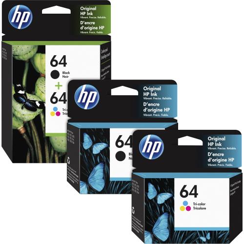 HP 64 (N9J89AN) Original Inkjet Ink Cartridge   Tri Color   1 Each Collections/500