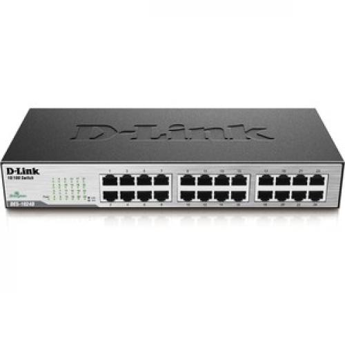 D Link DES 1024D 24 Port 10/100 Unmanaged Metal Desktop Or Rackmount Switch Front/500