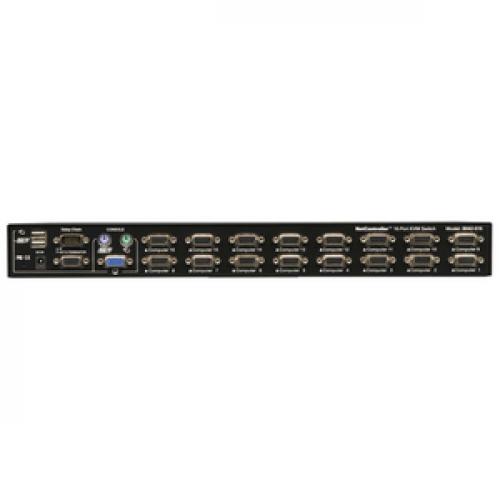 Tripp Lite By Eaton 16 Port 1U Rack Mount USB/PS2 KVM Switch With On Screen Display Front/500