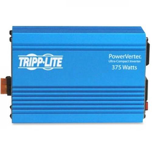 Tripp Lite By Eaton 375W Compact Car Portable Inverter 12V DC To 120V AC 2 Outlet Front/500
