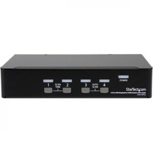 StarTech.com 4 Port USB DisplayPort KVM Switch With Audio Front/500