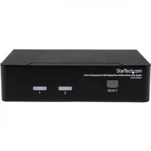 StarTech.com 2 Port USB DisplayPort KVM Switch With Audio Front/500