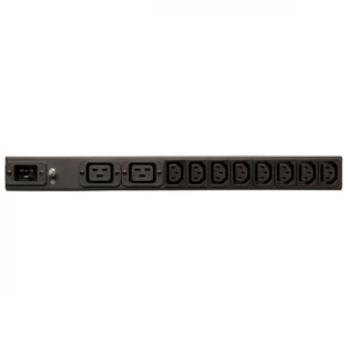 Tripp Lite By Eaton 1.6 3.8kW Single Phase 100 240V Basic PDU, 14 Outlets (12 C13 & 2 C19), C20 With L6 20P Adapter, 12 Ft. (3.66 M) Cord, 1U Rack Mount Front/500