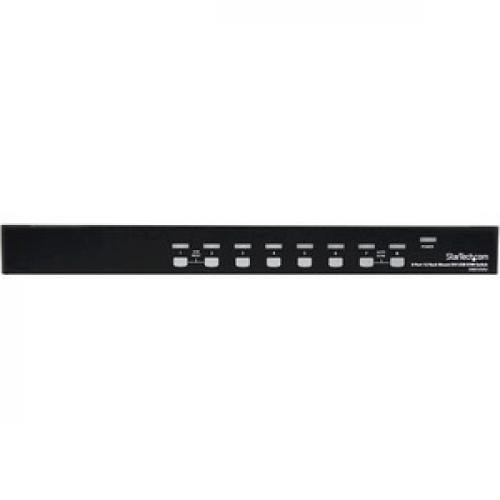 StarTech.com 8 Port 1U Rackmount DVI USB KVM Switch Front/500
