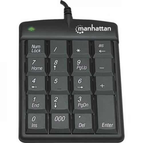 Manhattan USB Numeric Keypad With 18 Full Size Keys Front/500