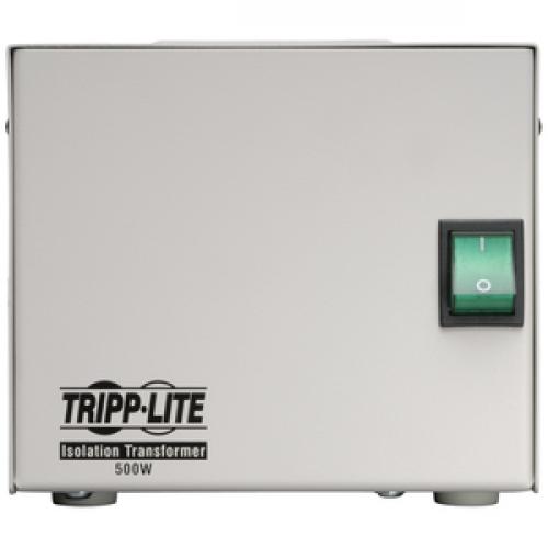 Tripp Lite By Eaton Isolator Series 120V 500W UL 60601 1 Medical Grade Isolation Transformer With 4 Hospital Grade Outlets Front/500