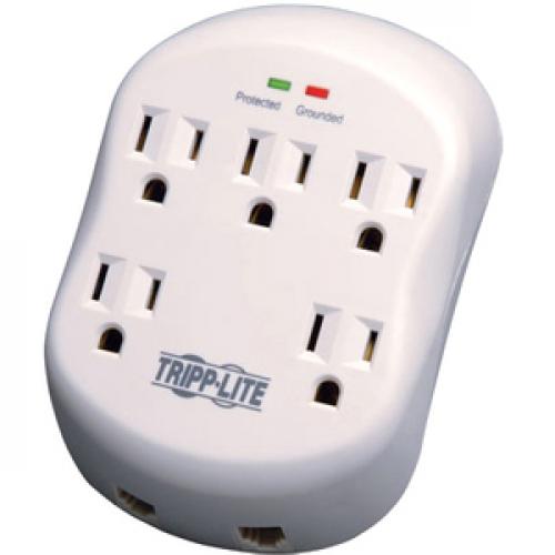 Tripp Lite By Eaton Protect It! 5 Outlet Surge Protector Direct Plug In 1080 Joules 1 Line RJ11 Protection Front/500